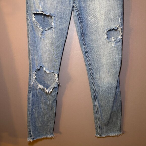 Women's 26/2 Abercrombie & Fitch Simone Slim Style Jeans High Rise Distressing - Picture 5 of 7
